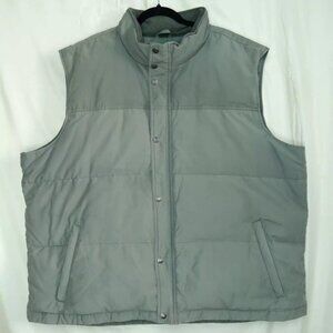 VTG 90s Eddie Bauer Vest Olive Green Premium Goose Down Filled Puffer Men's XXL